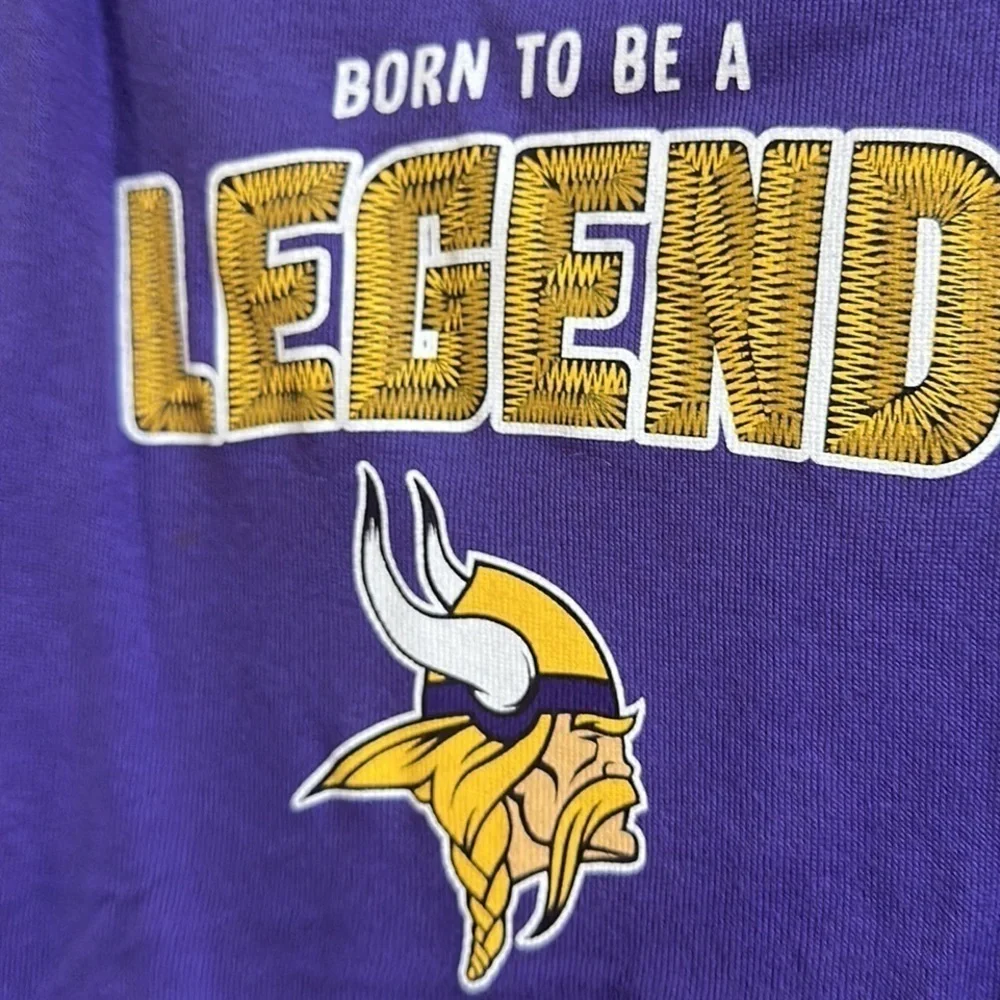 2 NFL Minnesota Vikings Born To Be A Legend Short Sleeve Onesies In purple 
NWT - Picture 6 of 9
